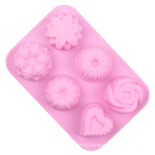 Silicone Flower Shaped Mold Design Baking Flower Shaped Geometric Mini Silicone 3D Decorative Silicone Tool Cake Mold